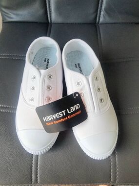 HARVEST LAND Shoes Soft Girls Boys Canvas Sneakers LightWeight Size 12